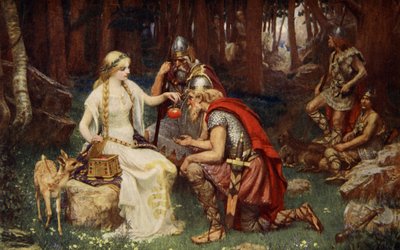 Idun y las manzanas, ilustración de 